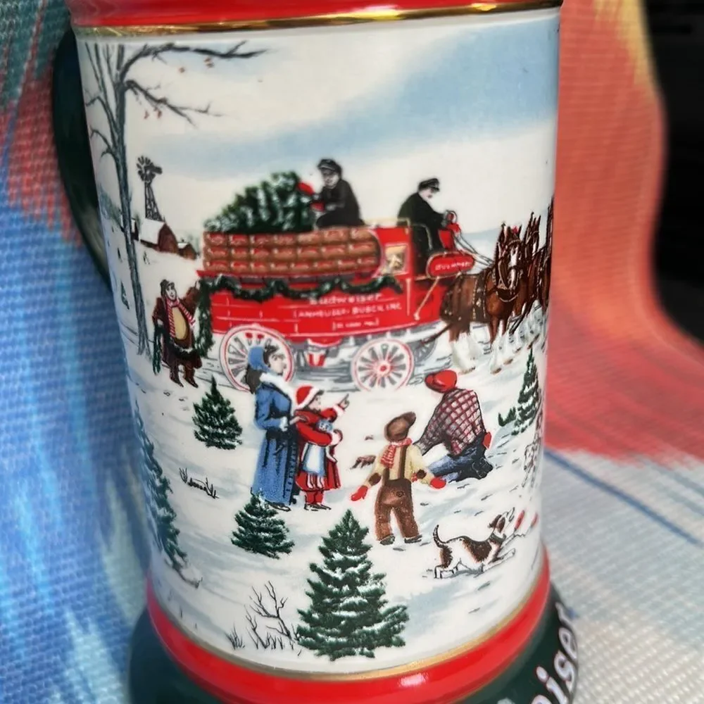 Vintage 1991 Budweiser Beer Stein “The Seasons Best” Clydesdale